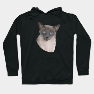 Rossi Siamese Cat Smooth Hoodie